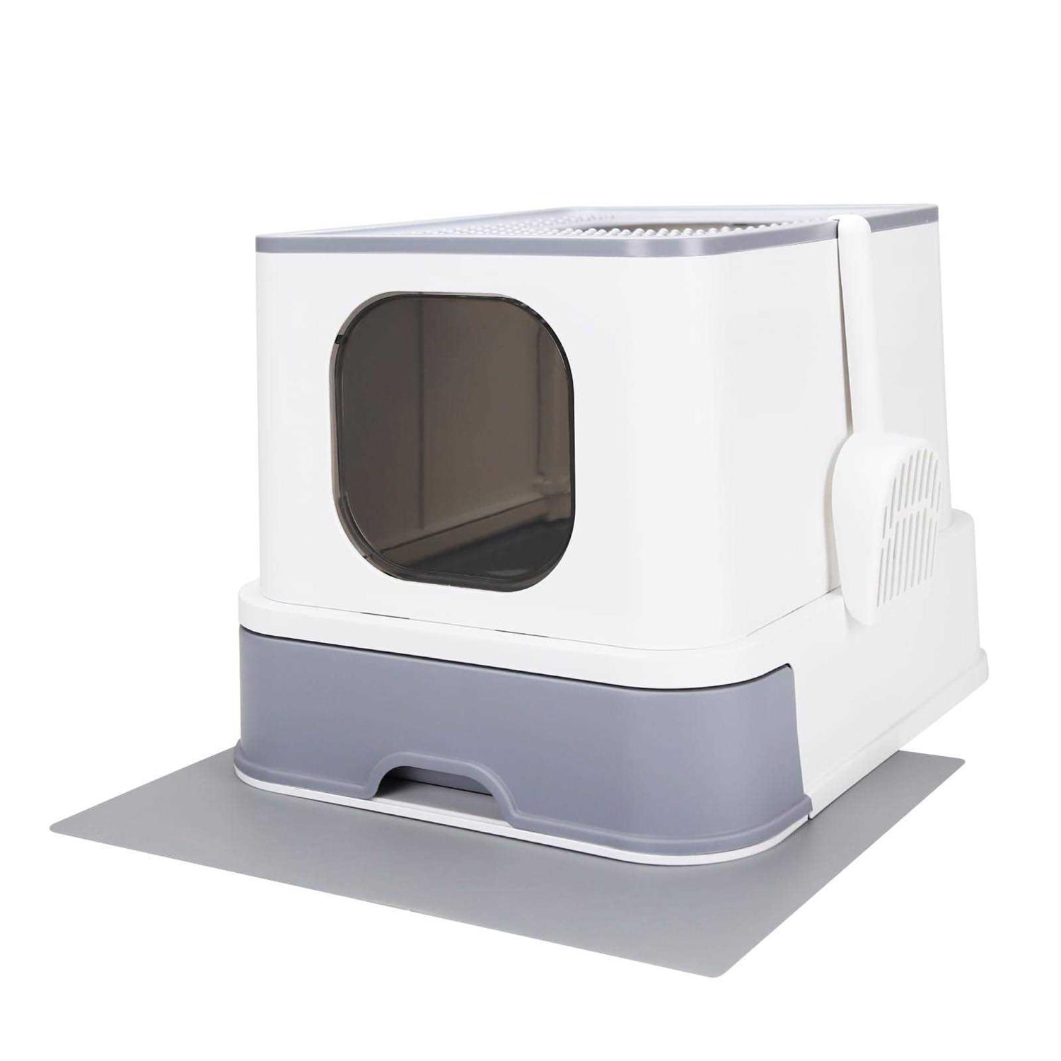 RIZZARI Millions Sold Wordwide Cat Litter Box Large Top Entry Anti-Splashing Litter Box with Lid - Pet Supplies online store