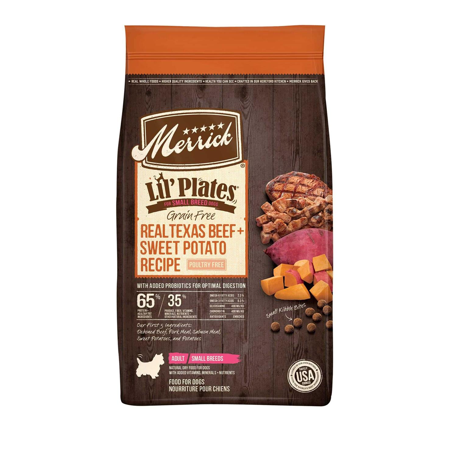 Merrick Lil' Plates Grain Free Real Sweet Potato Small Breed Dry Dog Food - Pet Supplies online store