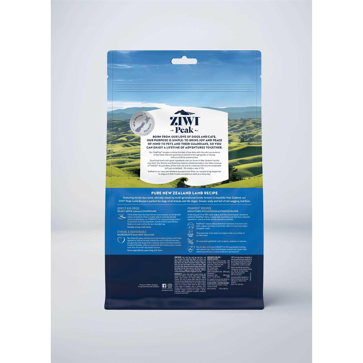 Ziwi Peak Mackerel Lamb Air-Dried Dog Food - Pet Supplies online store