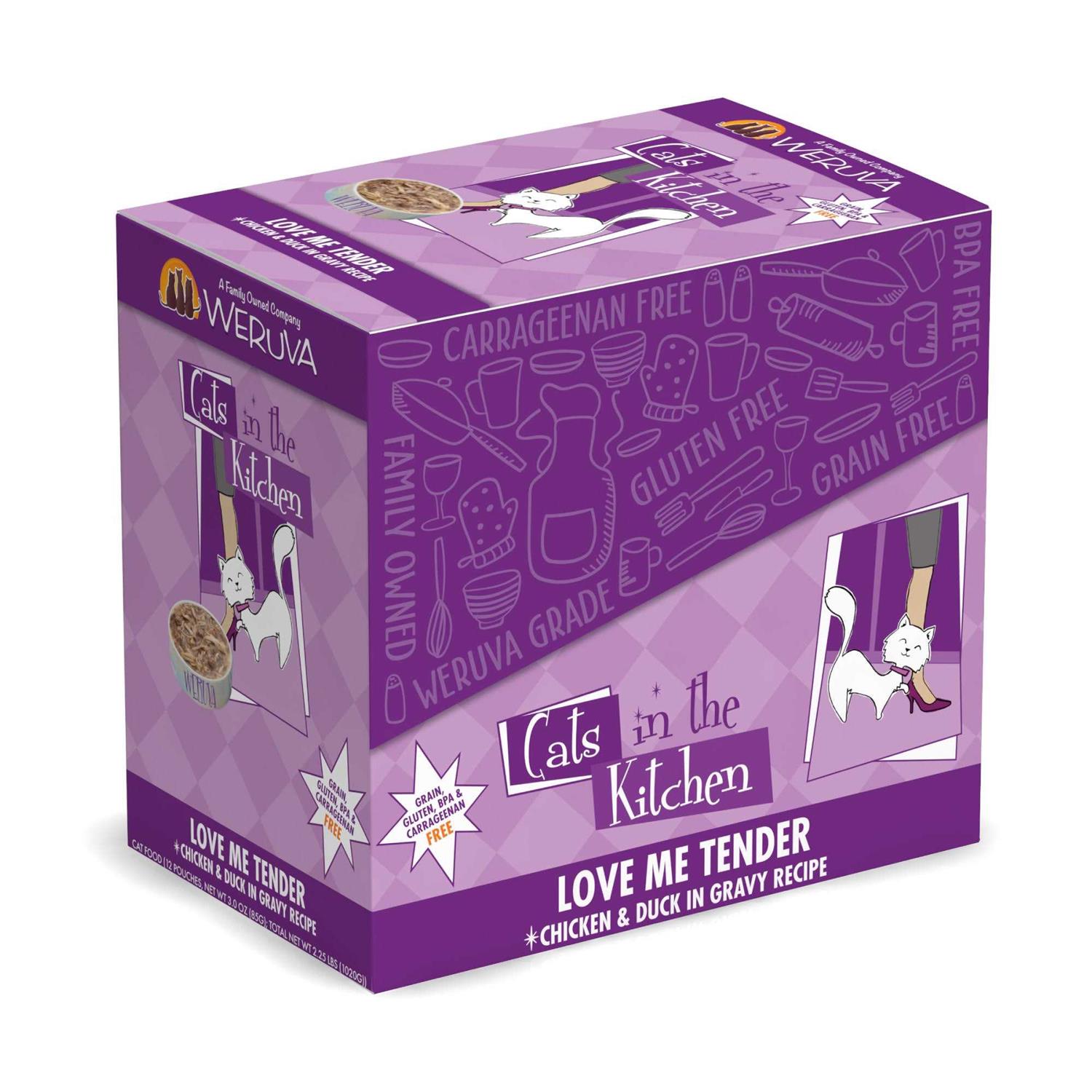 Weruva Cats in The Kitchen Love Me Tender Pouches Wet Cat Food - Pet Supplies online store