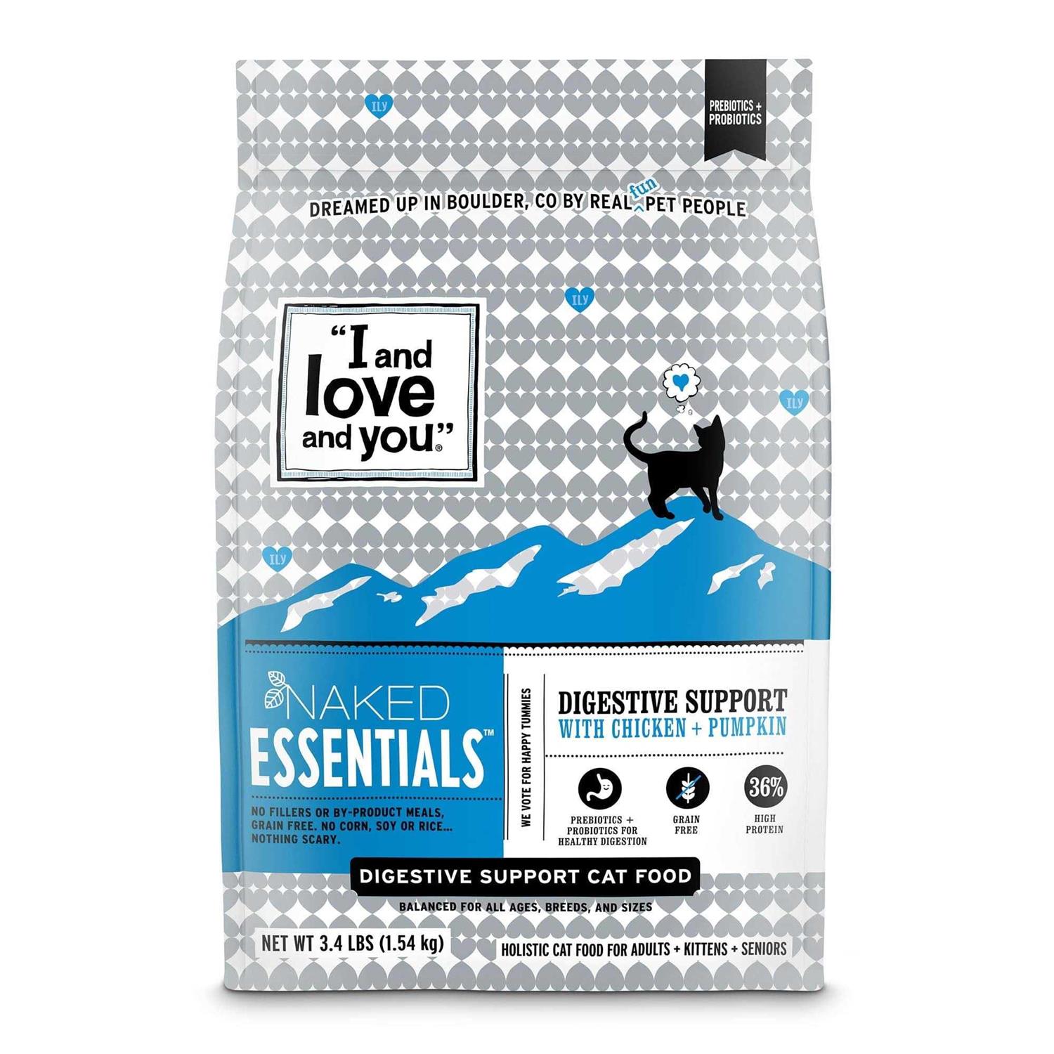 I and Love and You Naked Essentials Digestive Support Chicken & Pumpkin Dry Cat Food - Pet Supplies online store