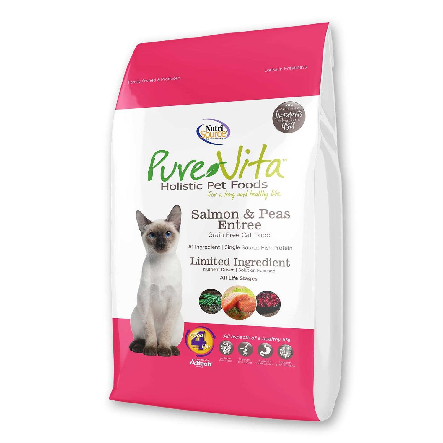 PureVita Grain Free Salmon & Peas Dry Cat Food - Pet Supplies online store