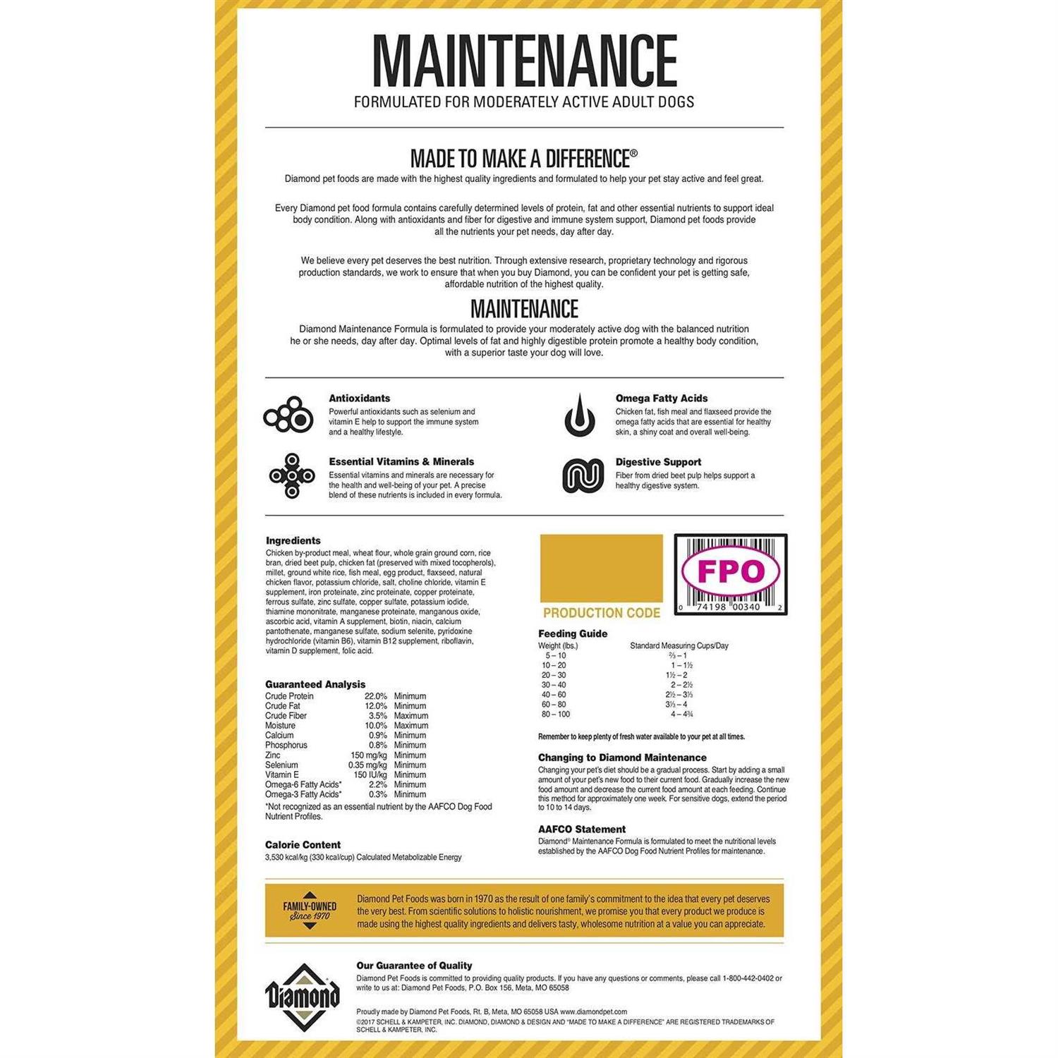 Diamond Dog Food Maintenance - Pet Supplies online store