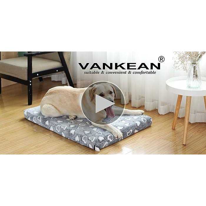 VANKEAN Dog Crate Mat Reversible Cool and Warm, Stylish Dog Bed for Crate with Waterproof Inner Linings and Removable Machine Washable Cover - Pet Supplies online store