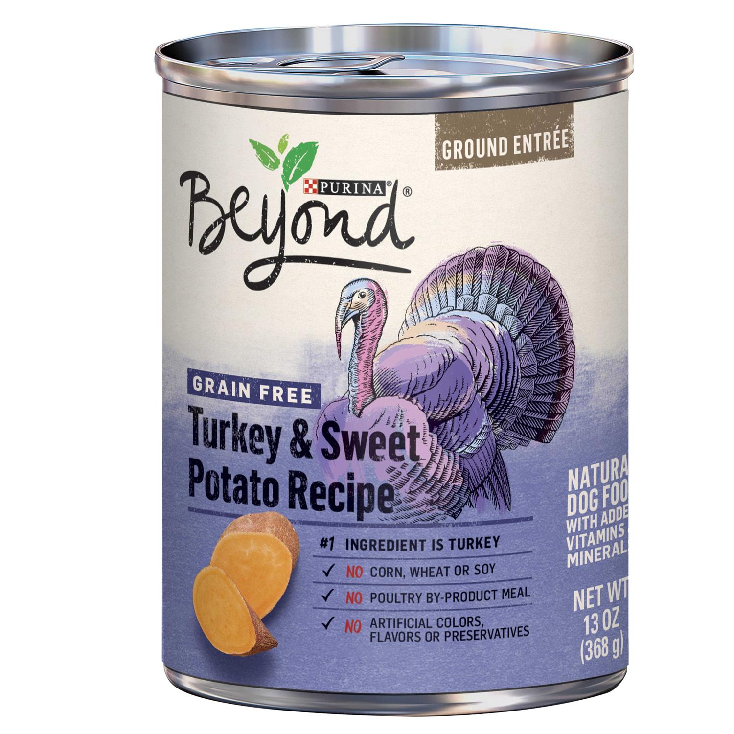 Purina Beyond Grain Free Ground Entrée Turkey & Sweet Potato Recipe Wet Dog Food - Pet Supplies online store