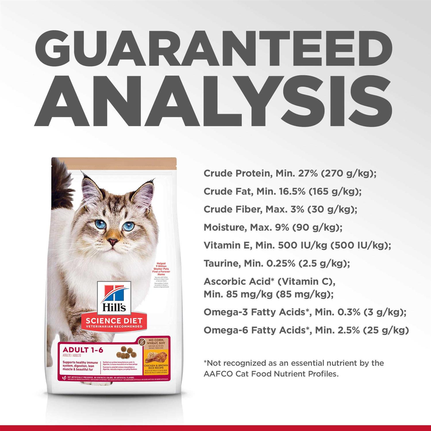 Hill's Science Diet Adult No Corn, Wheat or Soy Chicken Dry Cat Food - Pet Supplies online store