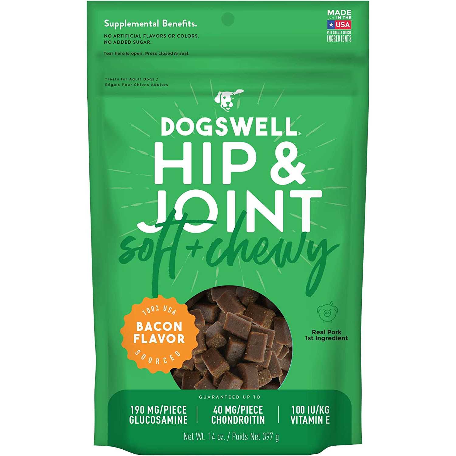 Dogswell Hip & Joint Soft & Chewy Bacon Dog Treats - Pet Supplies online store