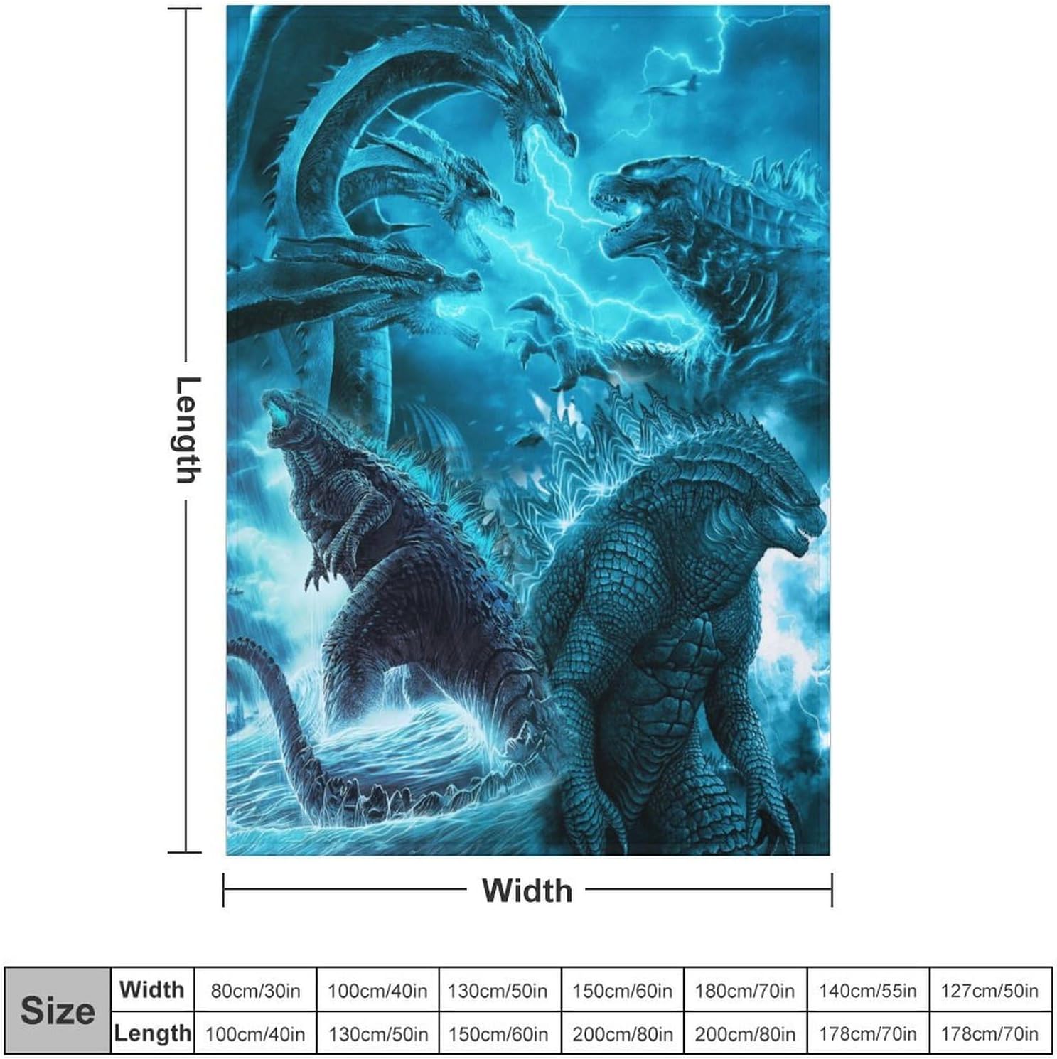 Monster Blanket for Boys Men, Soft Warm and Cozy Dinosaur Throw Blanket for Couch Sofa Chair Bed Cars Gift, 50x60in, Green