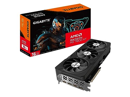 GIGABYTE Radeon RX 7800 XT Gaming OC 16G Graphics Card, 3X WINDFORCE Fans 16GB 256-bit GDDR6, GV-R78XTGAMING OC-16GD Video Card