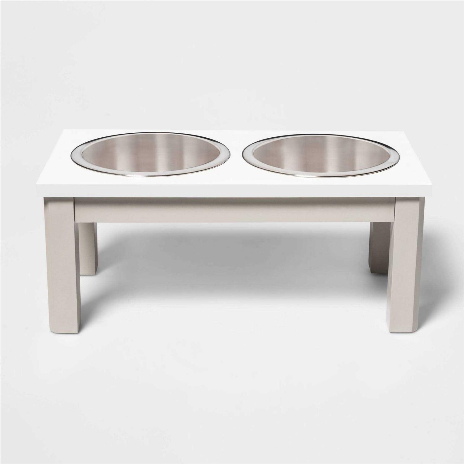 Boots & Barkley Traditional Short Elevated Dual Tone Dog Bowl with Sour Cream Top - Pet Supplies online store