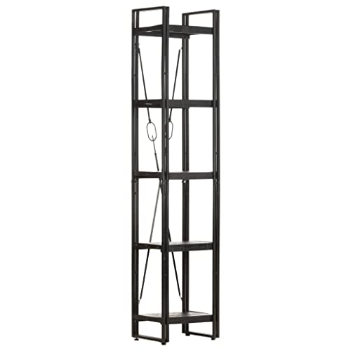 5-Tier Bookcase Black 15.7