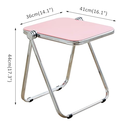 Acrylic Foldable Sofa Side Table Small End Table Snack Table for Living Room Bedroom Office No Assembly Required, Green