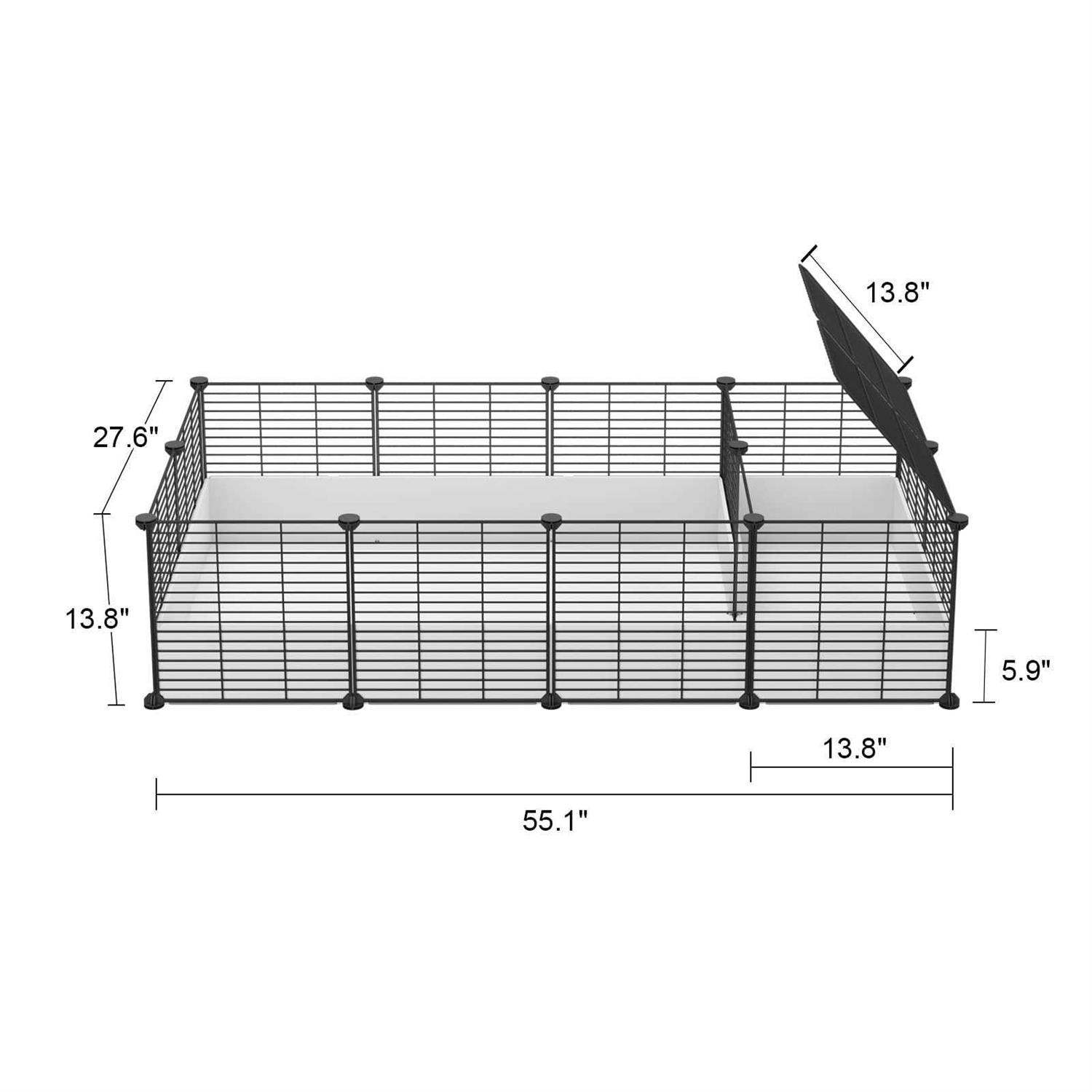 Eiiel Guinea Pig Cage,Indoor Habitat Cage with Waterproof Plastic Bottom,Playpen for Small Pet Bunny - Pet Supplies online store