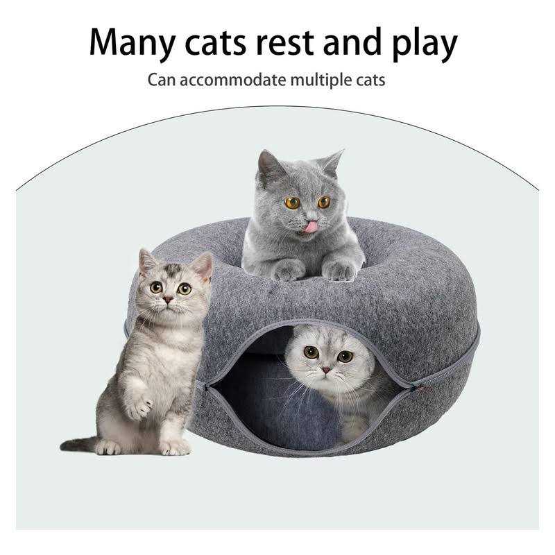 Cat Tunnel Bed, Cat Tunnel, Jia Xi Indoor Cat Hideout, Indoor Cat Tunnel for Cats, Large Indoor Cat Condo and Cat Cave - Pet Supplies online store