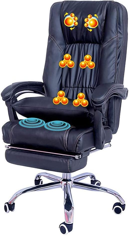 Executive Office Massage Chair,Ergonomic Heated 6 Point Vibrating Swivel Computer Chair, for Office and Home