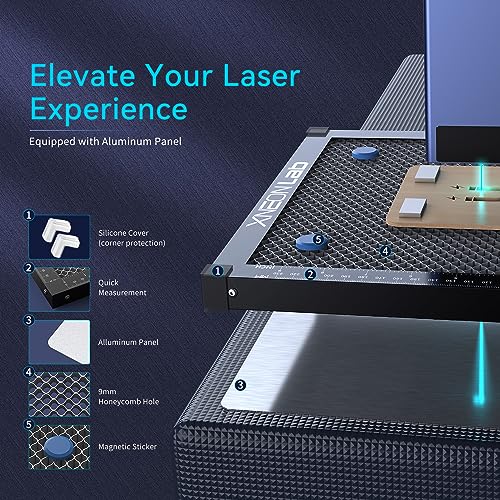 Honeycomb Laser Bed - 400 × 400 × 22mm Working Table with Aluminum Panel for XTool D1 /D1 Pro and Most Engraver Cutting Machine,Engraver Machine Accessories