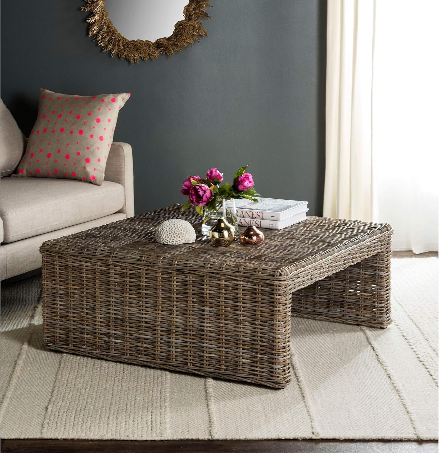 Safavieh Home Collection Persis Natural Wicker Coffee Table