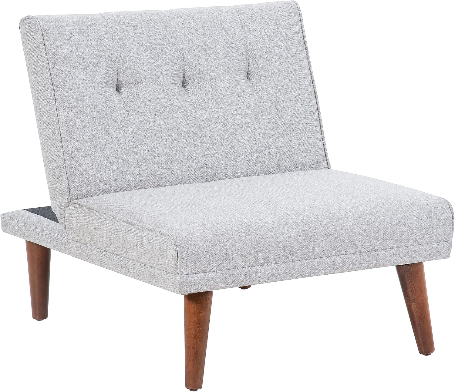 Comfy Mini Couches, Small Recliner Futon Chair with Adjustable Backrest, Armless Living Room Couch for Small Space,Bedroom,Home,Off White