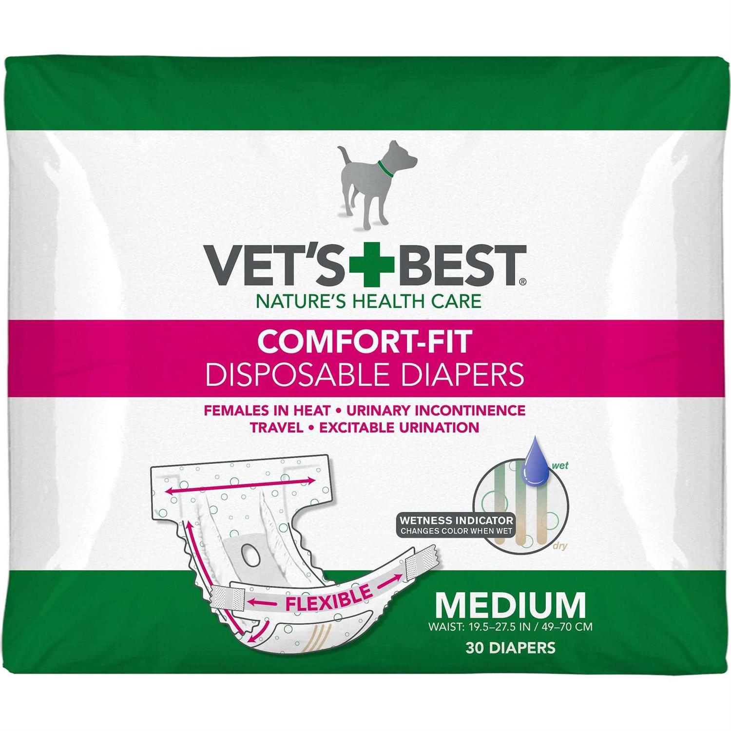 Vet's Best Comfort Fit Disposable Female Dog Diapers - Pet Supplies online store