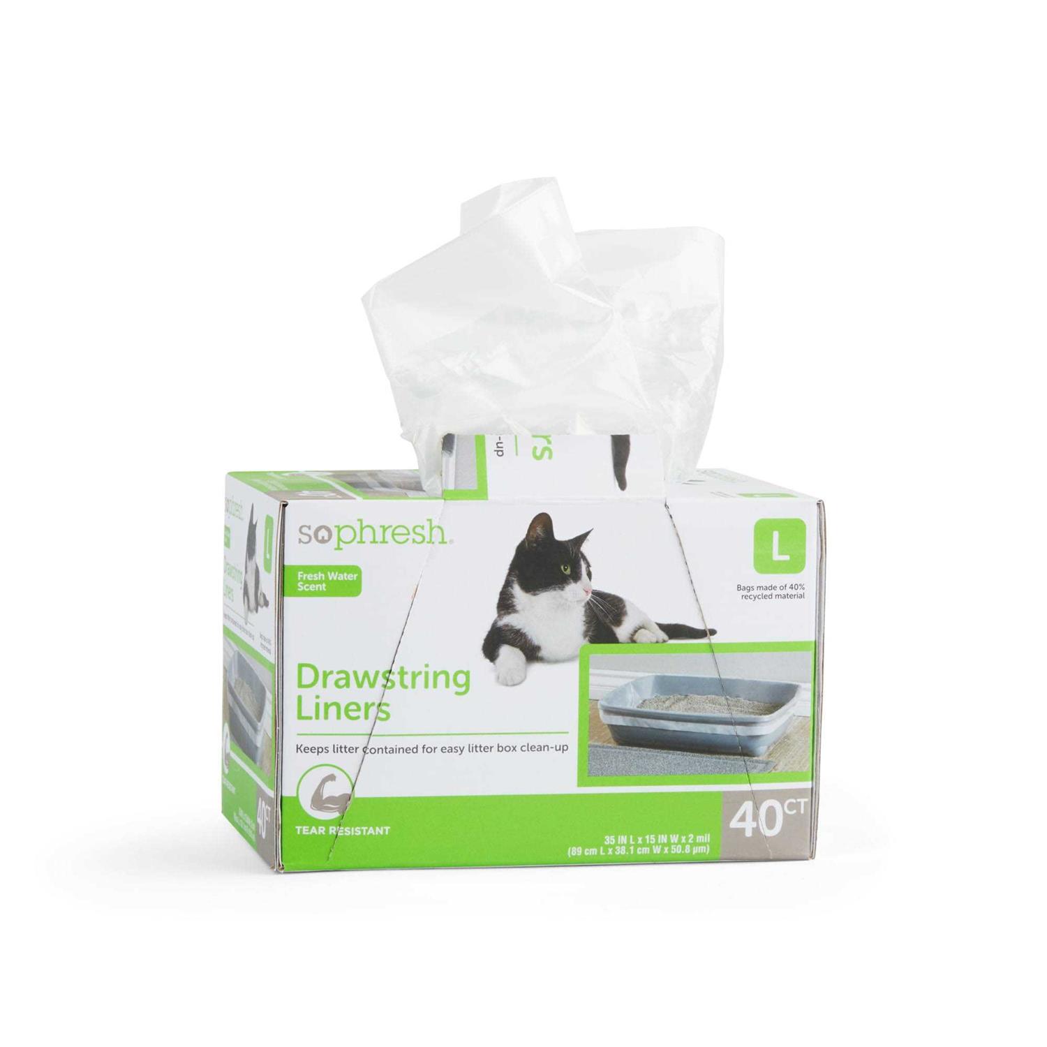 So Phresh Drawstring Cat Litter Box Liners - Pet Supplies online store