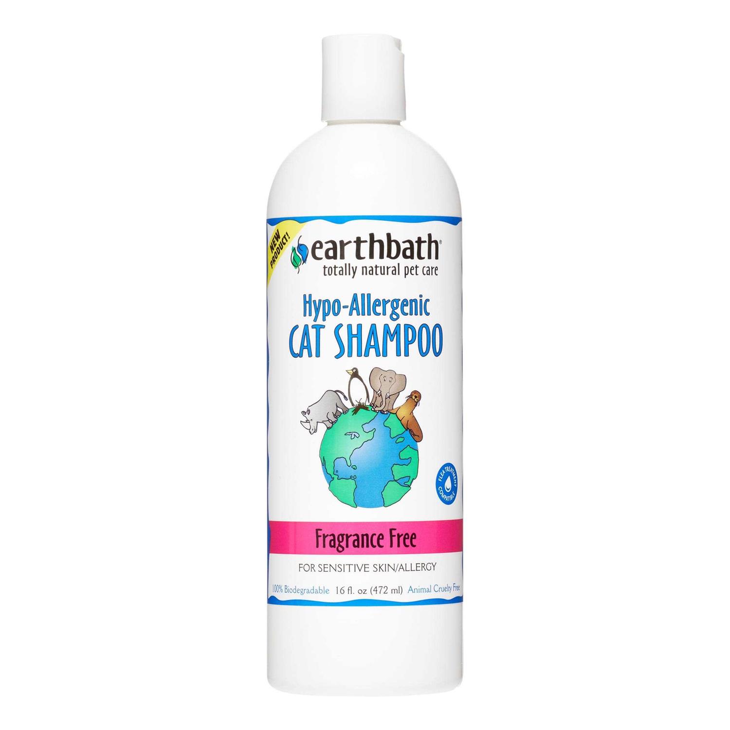 Earthbath Fragrance Free Hypo-Allergenic Cat Shampoo - Pet Supplies online store