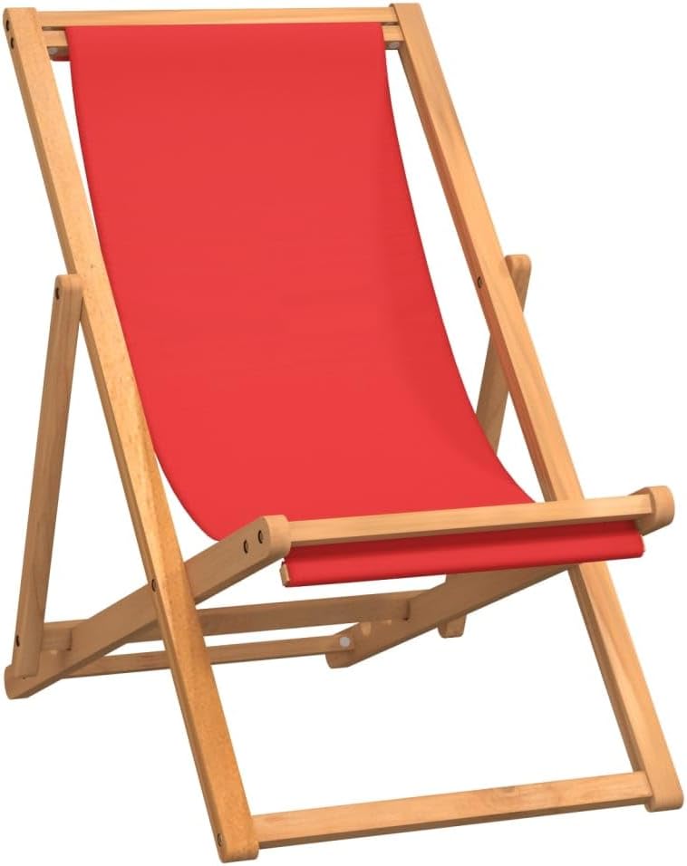 Folding Beach Chair Solid Teak Wood RedOutdoor balcony lawn yard high aluminum Patio portable foldingbeach camping dining chairs for adults outside lawn furniture