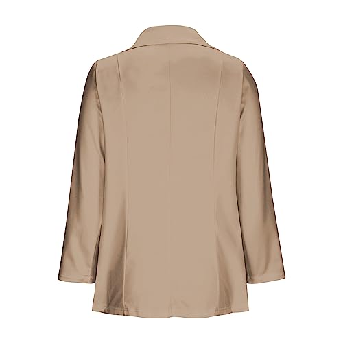 Womens Dressy Blazers Notched Lapel Blazer Open Front Suit Jackets Work Office Jacket Long Sleeve Suits Fall Clothes