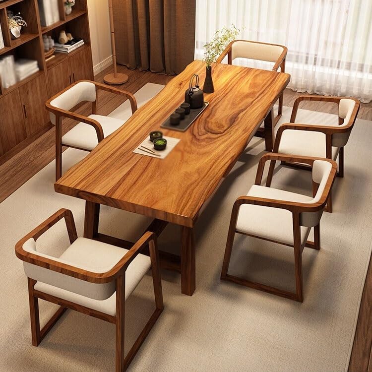 Computer Desk Standing Desk Black Walnut Solid Wood Home Living Room Negotiation Tea Table Reception Table, Bedroom Large Desk Study Writing Desk, Multi-person Computer Game Desktop Table Home Office