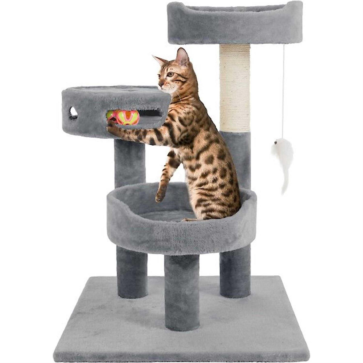 Pet Adobe 3-Tier Cat Tower & Interactive - Pet Supplies online store