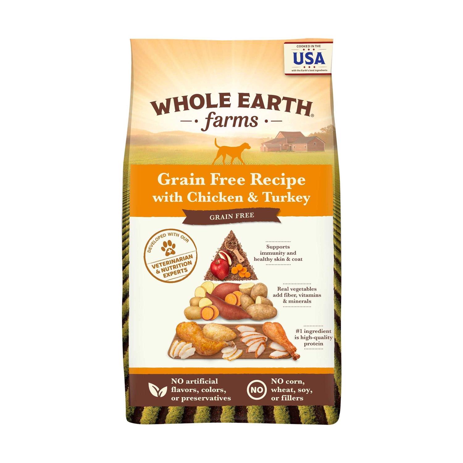 Whole Earth Farms Grain Free Chicken Turkey Recipe Dry Dog Food - Pet Supplies online store