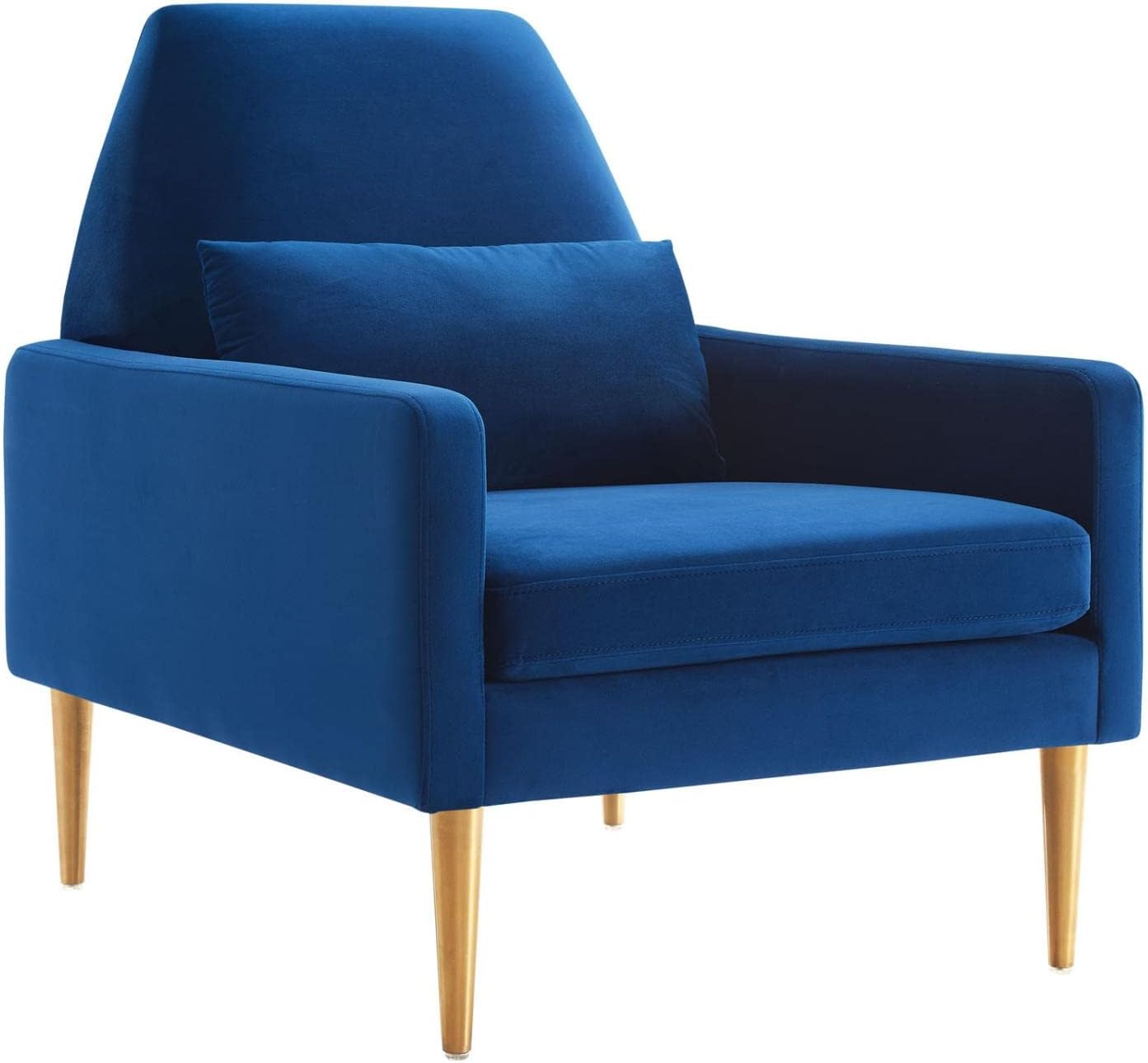 Modway Liliana Performance Velvet Armchair with Navy Finish EEI-5021-NAV