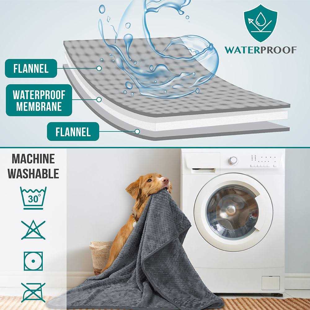 PetAmi Sherpa Fleece Waterproof Waffle Cat & Dog Blanket - Pet Supplies online store