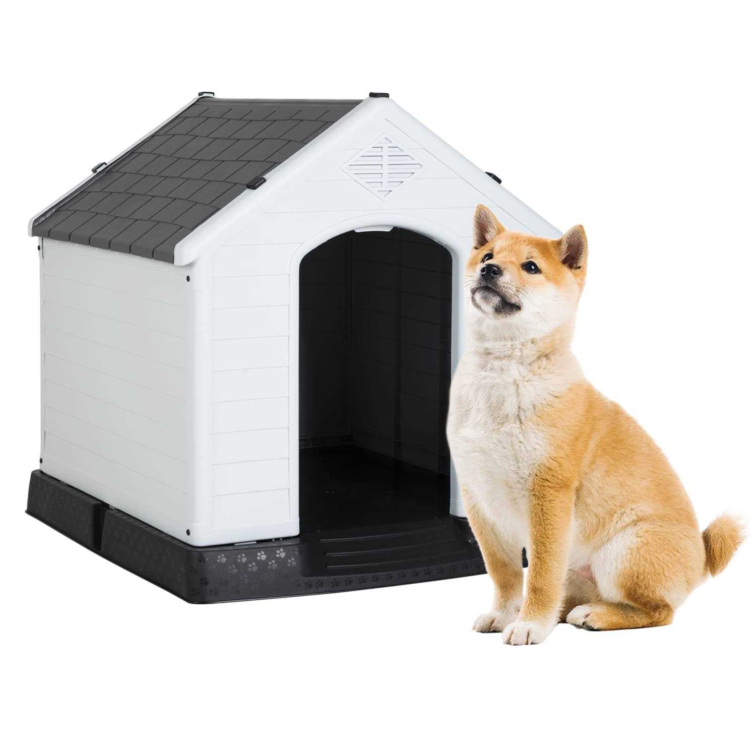 Bestpet Large Dog House Insulated Kennel Durable Plastic Dog House for Small Medium Large Dogs Indoor Outdoor Weather & Water Resistant Pet - Pet Supplies online store
