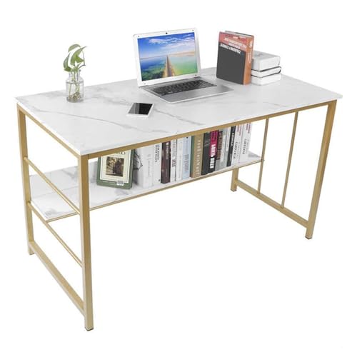Office Desk Modern Computer Laptop Desk Marble Writing Desk Simple and Stylish Home Computer Study Table with Storage Rack Computer Desks