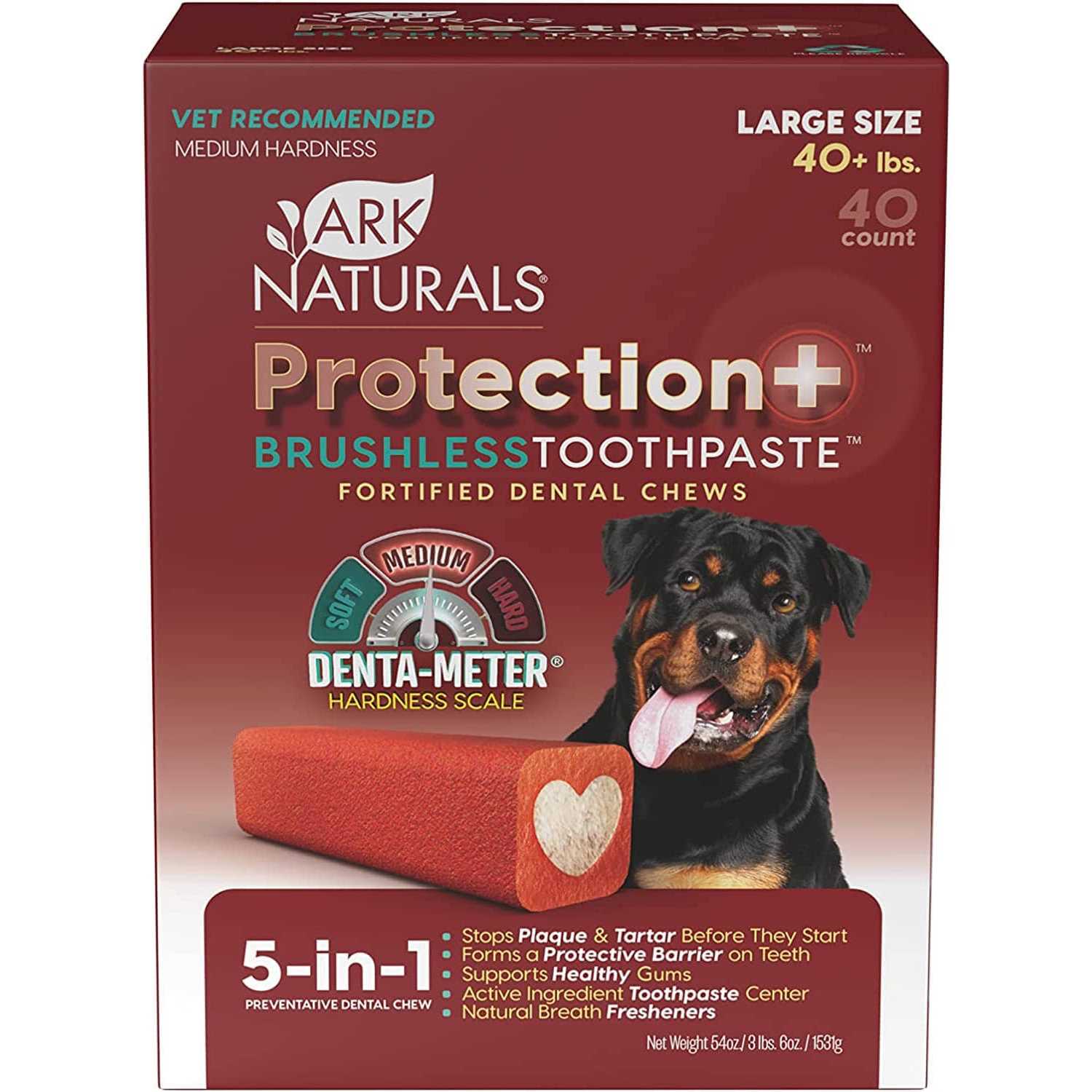 Ark Naturals Protection+ Brushless Toothpaste Fortified Dental Dog Chews - Pet Supplies online store