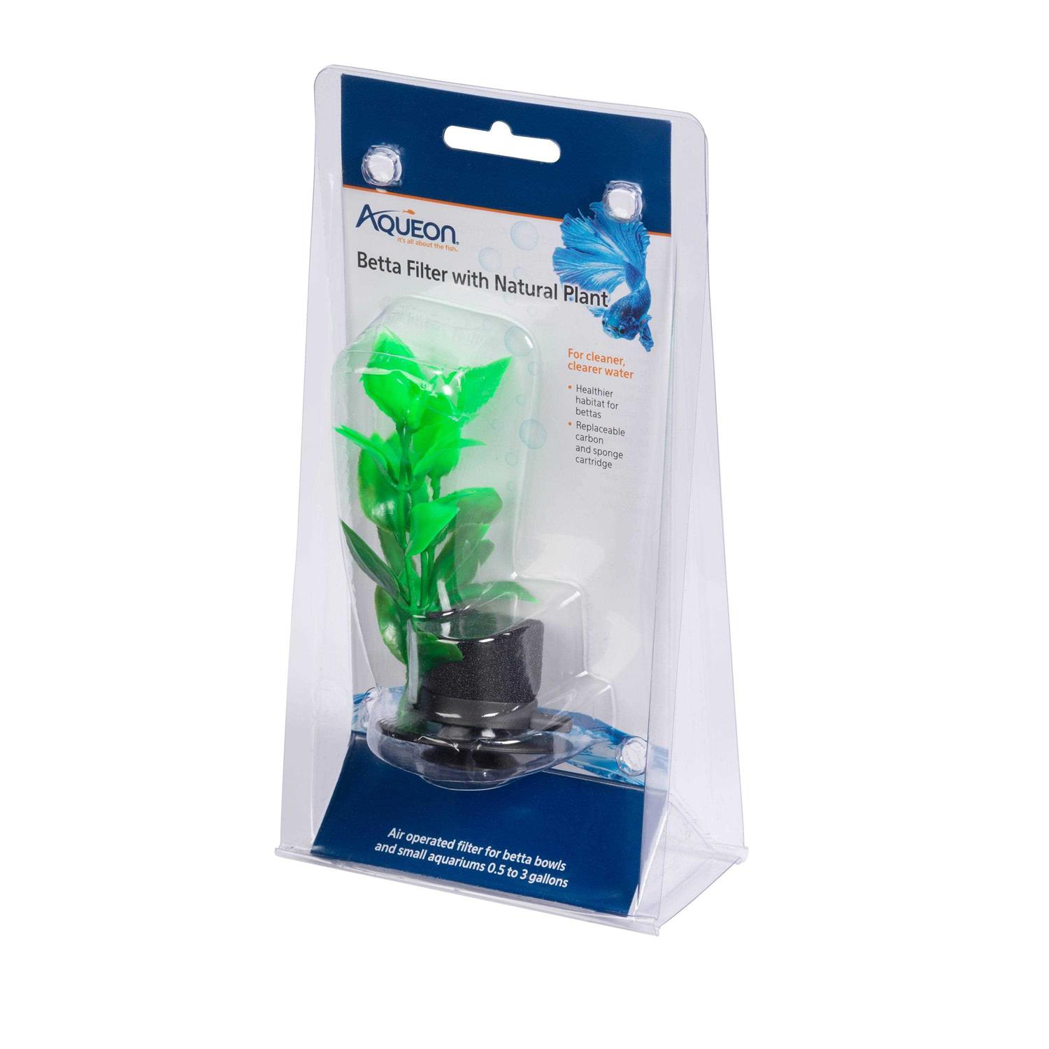 Aqueon Betta Filter with Natural Plant - Pet Supplies online store