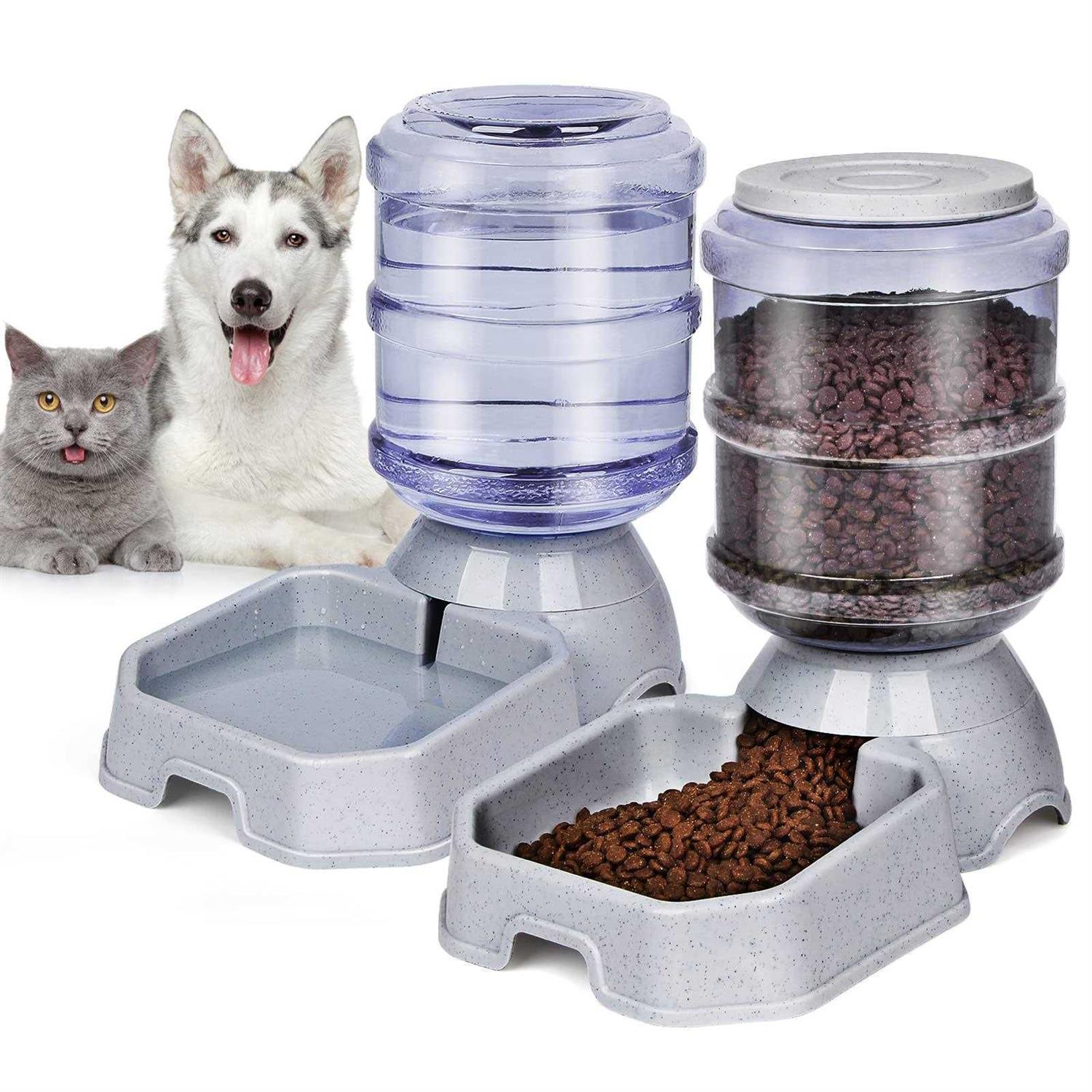 Ciconira Pet Feeder and Water Food Dispenser Automatic for Dogs Cats 100% BPA-Free - Pet Supplies online store