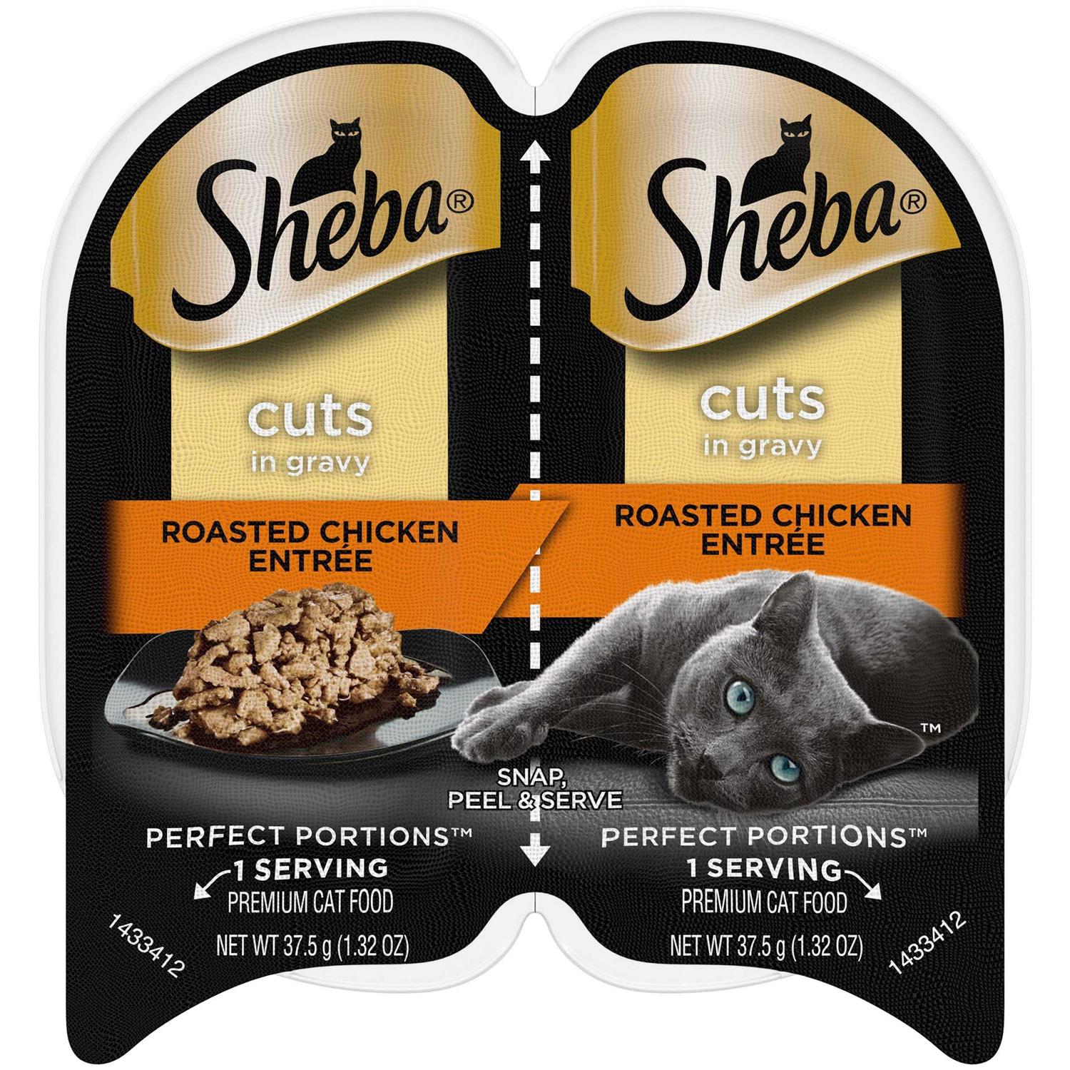 Sheba Perfect Portions Cuts in Gravy Roasted Chicken Entree Wet Cat Food - Pet Supplies online store