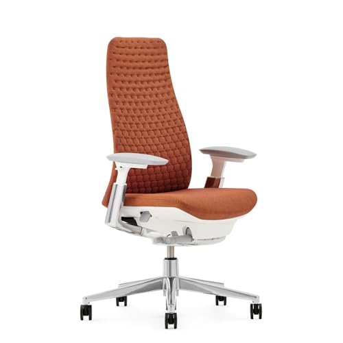 Haworth Fern Ergonomic Office Chair – Stylish and Innovative Desk Chair with Digital Knit Finish - with Lumbar Support (Deep Sea)