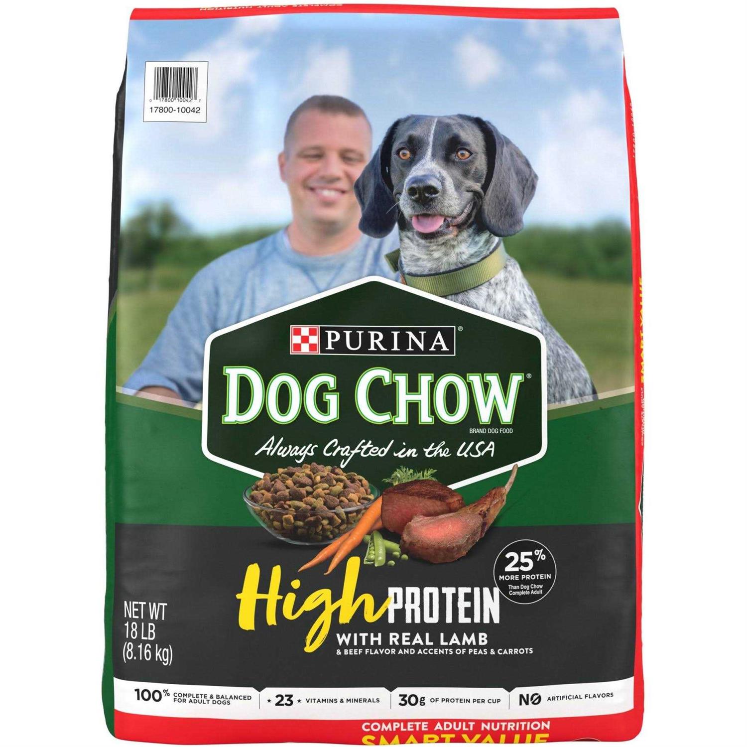 Purina Dog Chow High Protein Dry Dog Food With Real Lamb & Beef Flavor - Pet Supplies online store