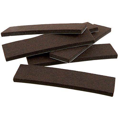 SOFTTOUCH 1 x 4 Inch Felt Strips for Hard Surfaces Protect Hardwood Floors from Scratches and Slide Furniture Easily, Brown, 6 Pack