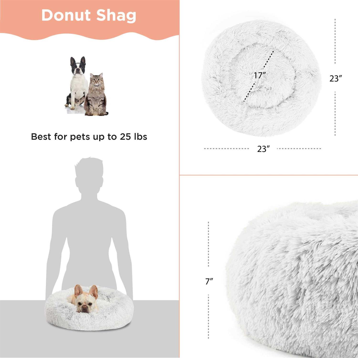 Best Friends by Sheri Donut Shag Bed - Pet Supplies online store