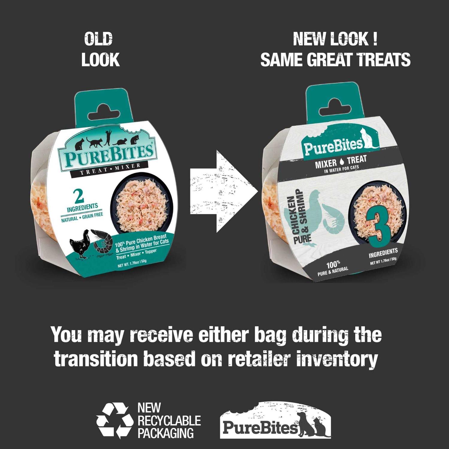 PureBites Mixers Chicken Breast & Wild Ocean Shrimp in Water Cat Food Topper Treat - Pet Supplies online store