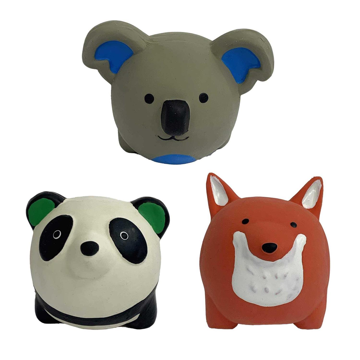 Multipet 2.5 Latex Round Animals Dog Toy - Pet Supplies online store