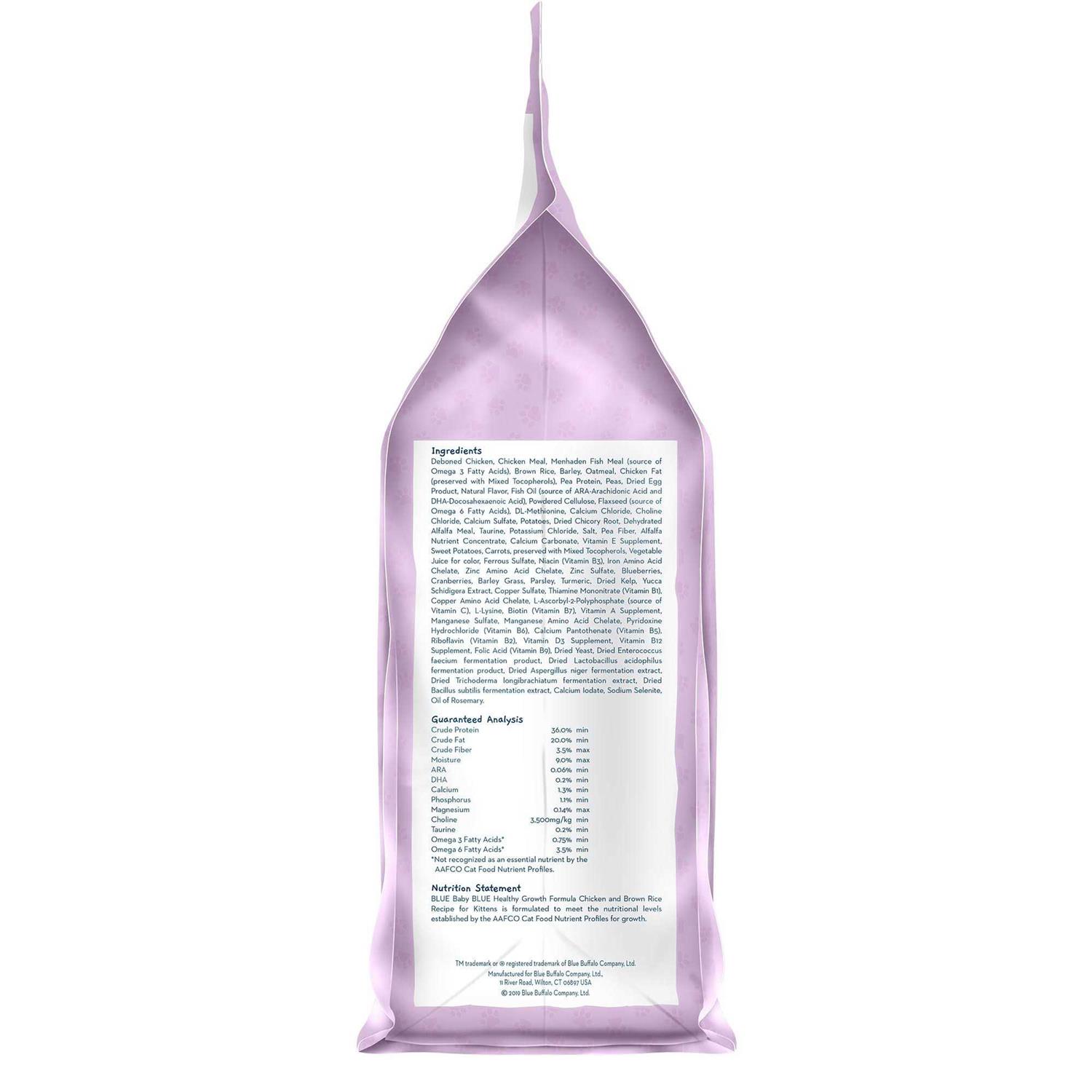 Blue Buffalo Baby Blue Healthy Growth Formula Natural Kitten Dry Cat Food, Chicken and Brown Rice Recipe - Pet Supplies online store