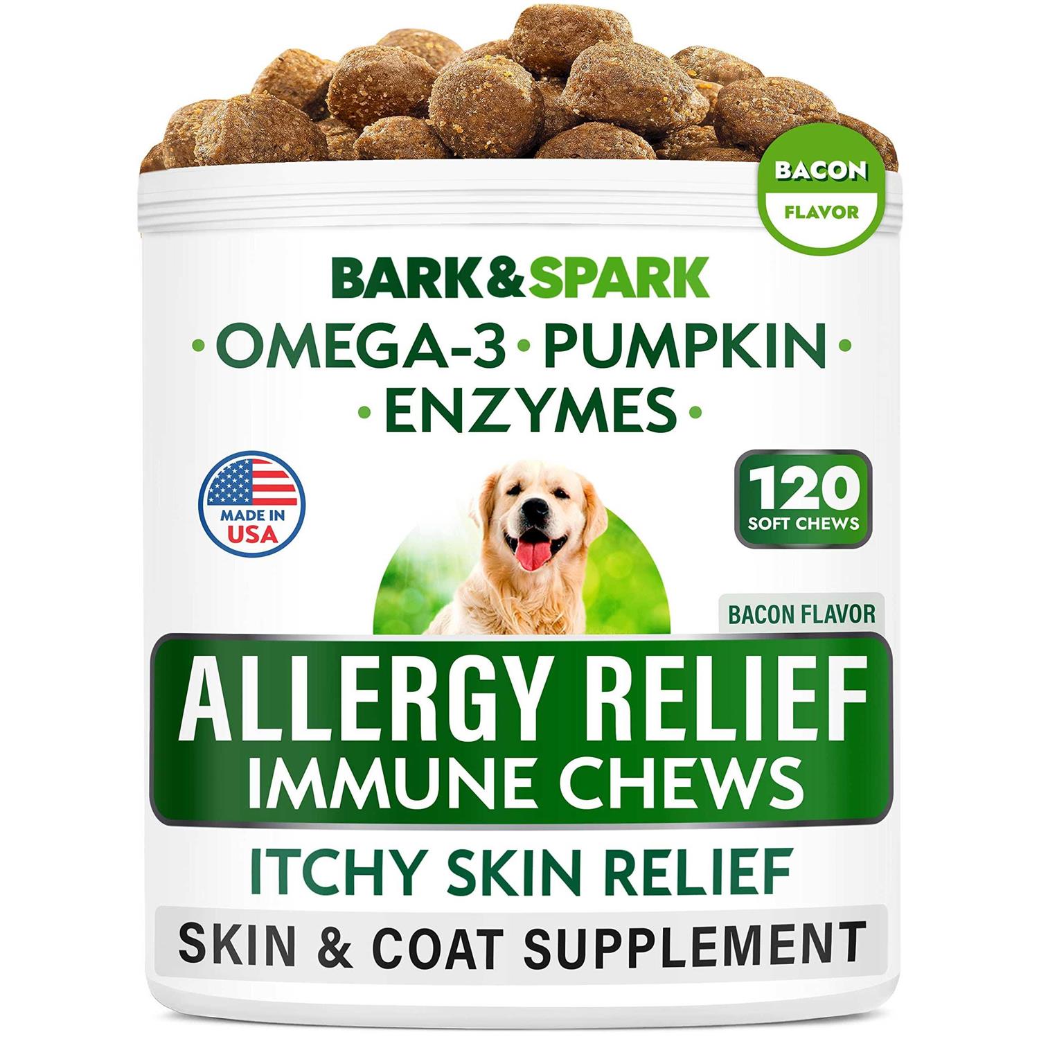 Bark&spark Allergy Relief Immune Chews Itchy Skin Relief - Pet Supplies online store