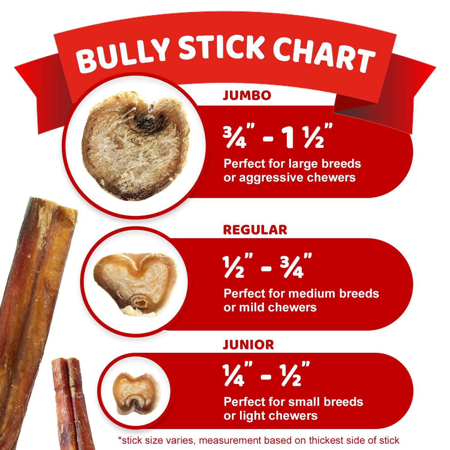 Downtown Pet Supply Bully Sticks For Medium Dogs - Pet Supplies online store