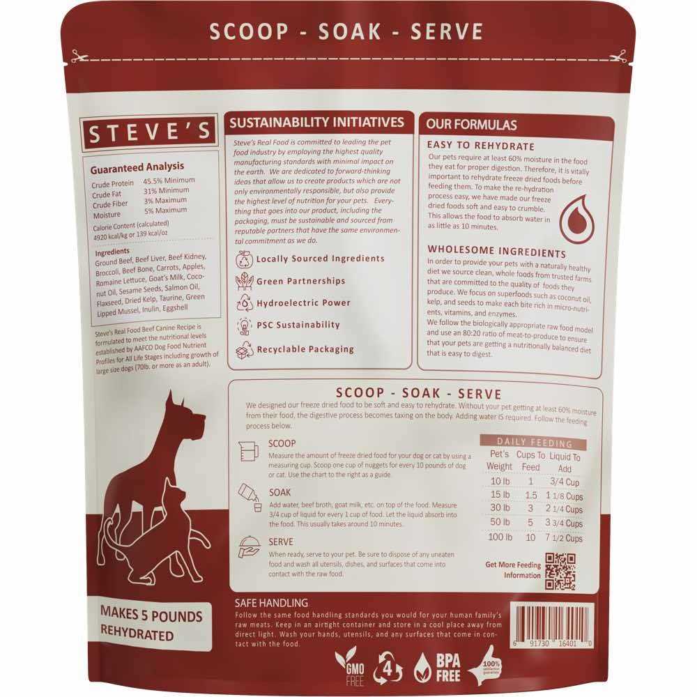 Steve's Real Food Freeze Dried Nuggets - Pet Supplies online store