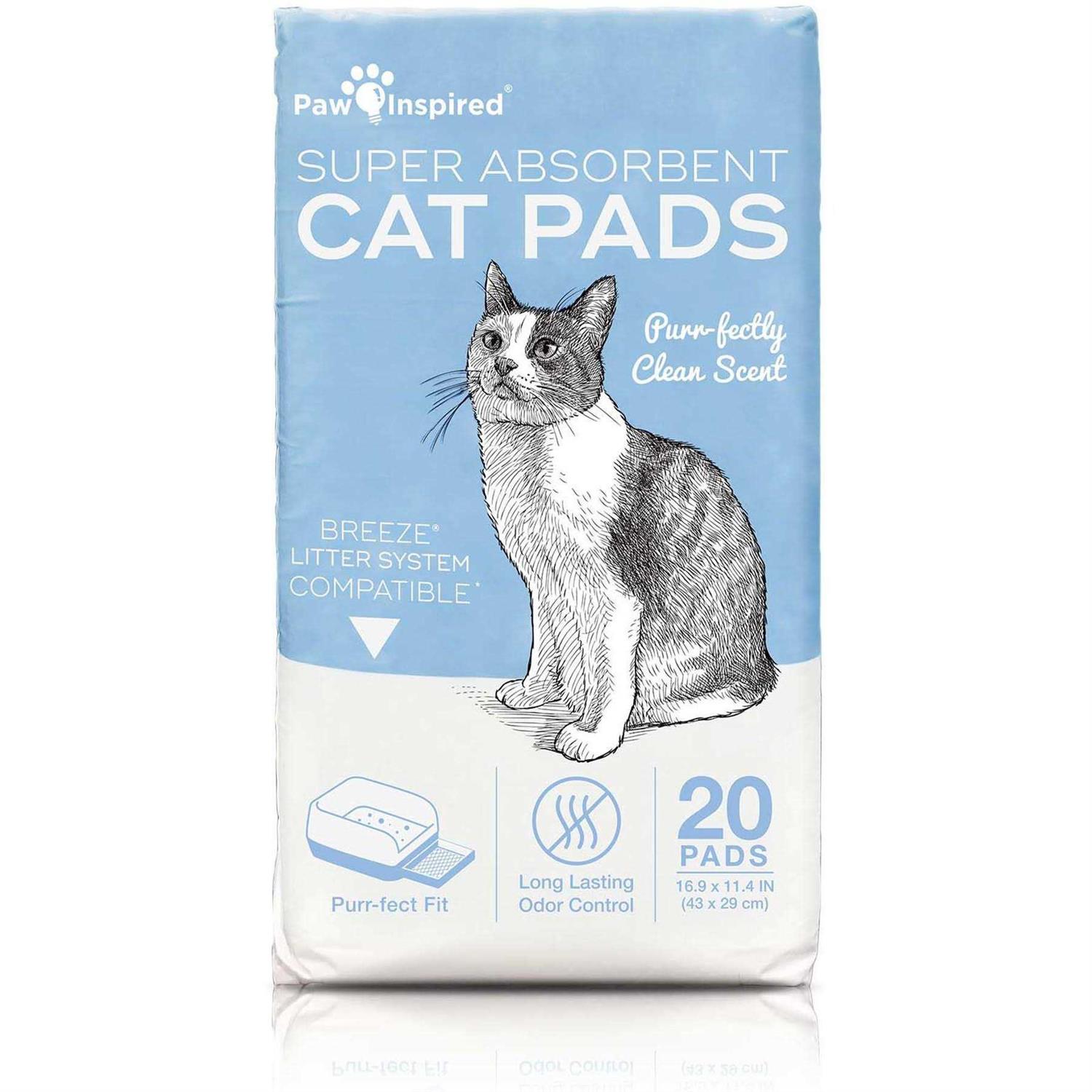 20ct Paw Inspired Cat Pads Generic Refills for Tidy Cats Breeze Cat Litter Box Pads System - Pet Supplies online store