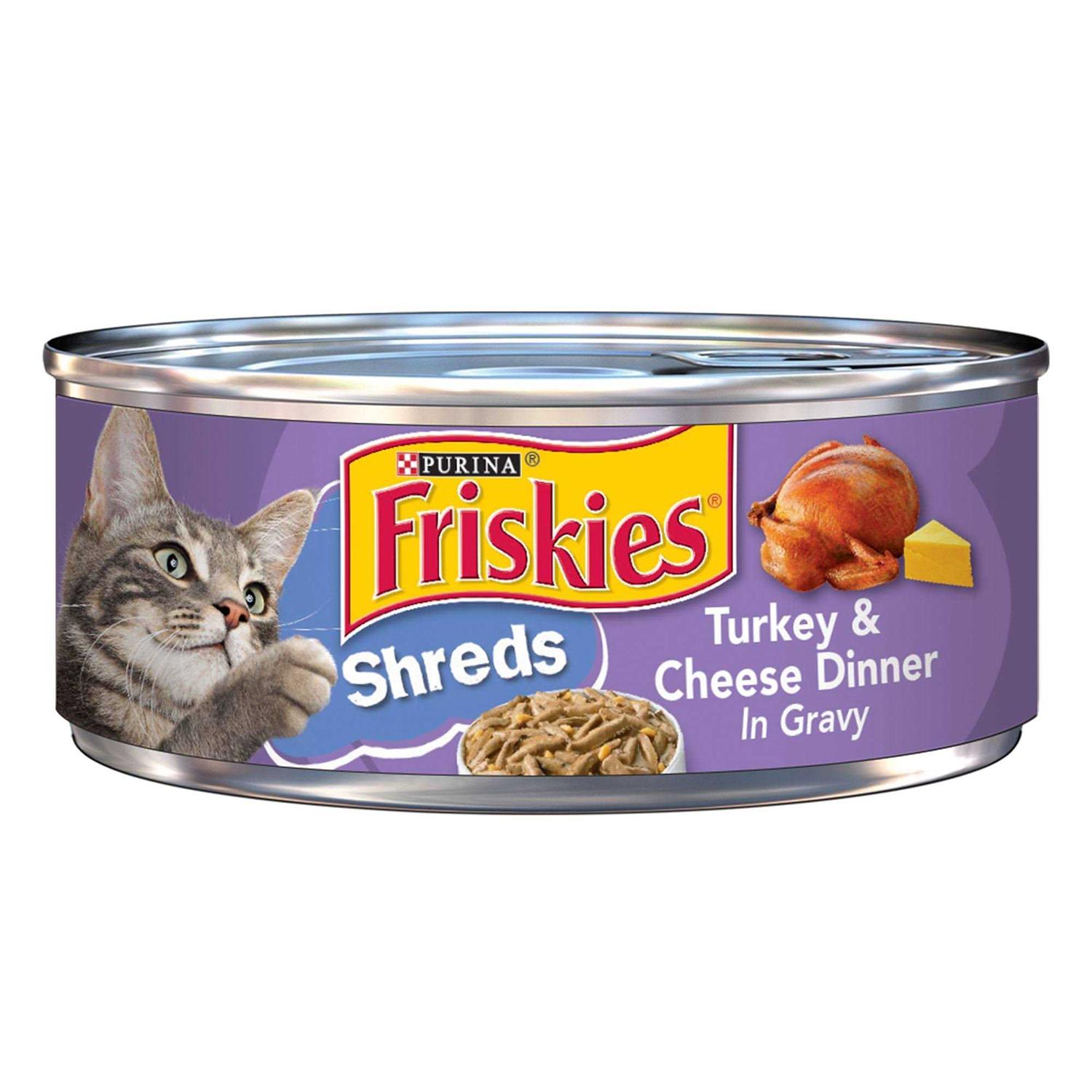 Purina Friskies Shreds Turkey & Cheese Wet Cat Food - Pet Supplies online store